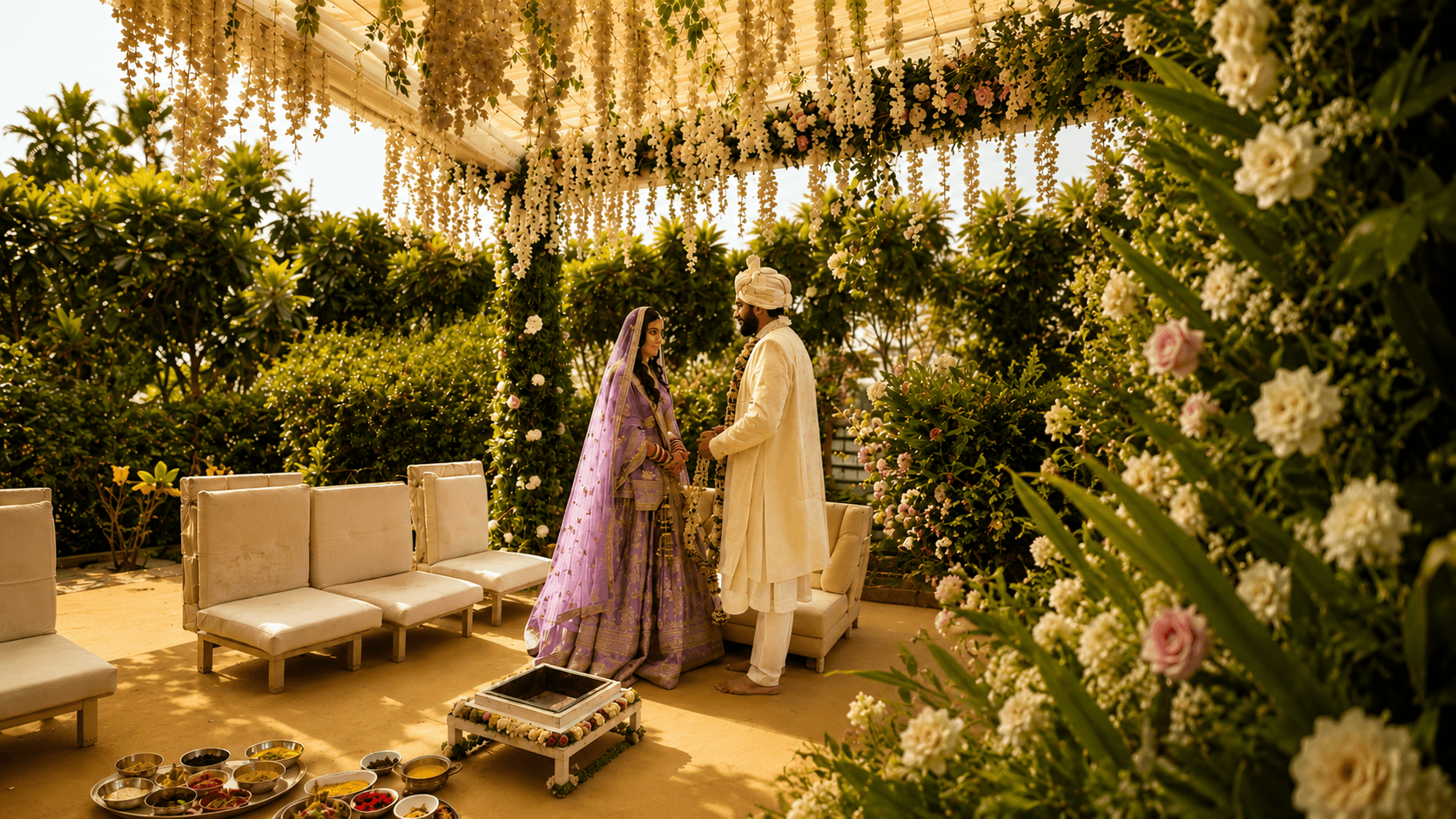 Bride at a destination wedding styled by Tanya Thakur